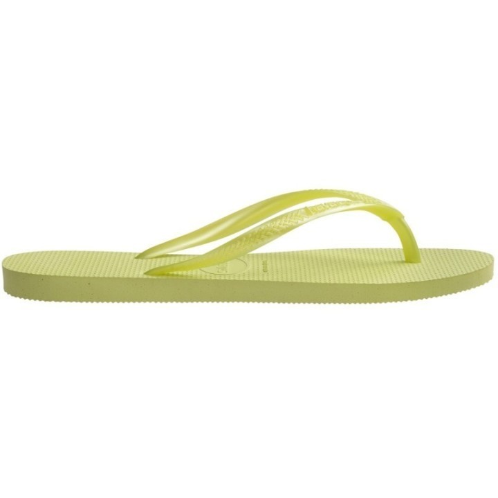Chanclas Havaianas Slim verde matcha vista lateral