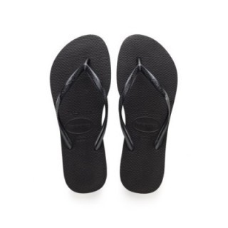 Chanclas Havaianas Slim negro vista cenital