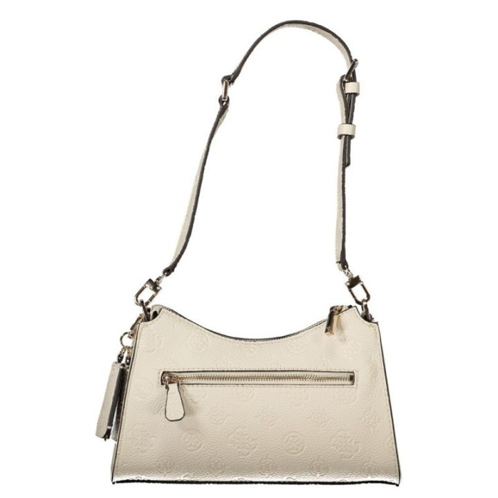 bolso de hombro beige de polietileno para mujer Guess vista frontal