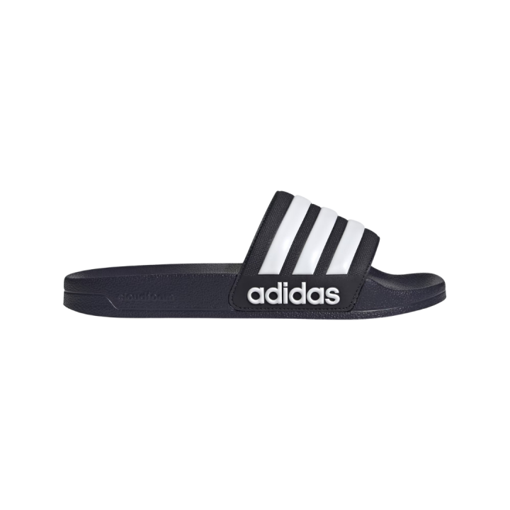 Chanclas Adidas Adilette Shower azul marino vista lateral