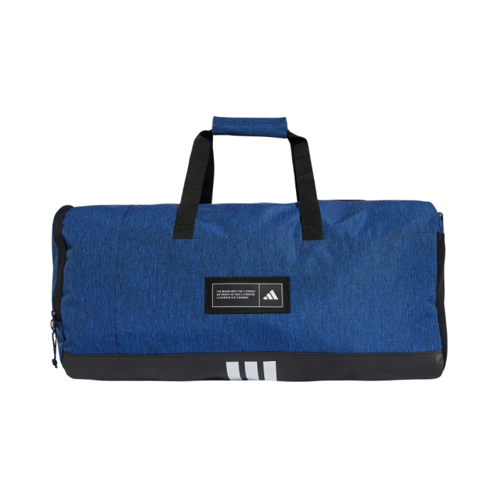 Bolsa de deporte Adidas 4athlts mediana azul blanca vista frontal