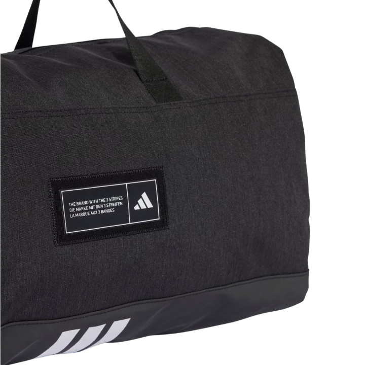 Bolsa de deporte mediana Adidas 4athlts negra y blanca logo detalle