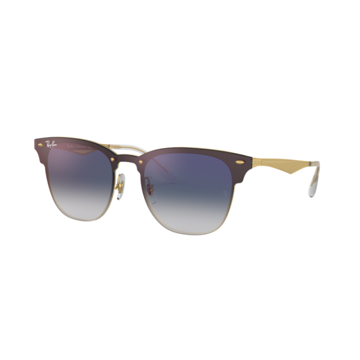 Gafas de sol Ray-Ban RB3576N Blaze Clubmaster doradas azul vista frontal
