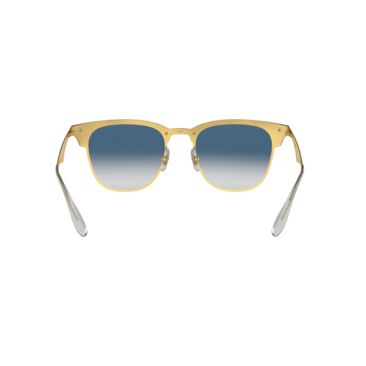 Gafas de sol Ray-Ban RB3576N Blaze Clubmaster doradas azul vista dorsal