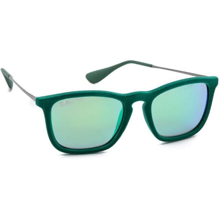 Gafas de sol Ray-Ban RB4187F Chris verdes espejo vista frontal