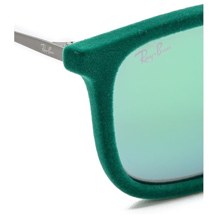 Gafas de sol Ray-Ban RB4187F Chris verdes espejo vista lateral