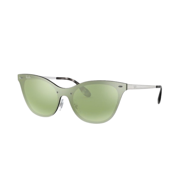 Gafas de sol Ray-Ban RB3580N ojos de gato plata espejo verde vista frontal