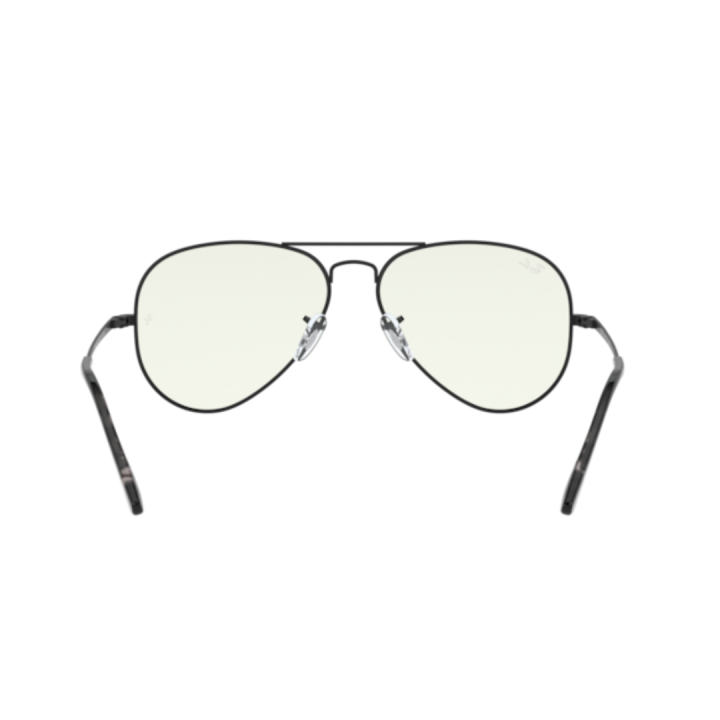 Ray-Ban RB3689 negras con filtro de luz azul vista dorsal