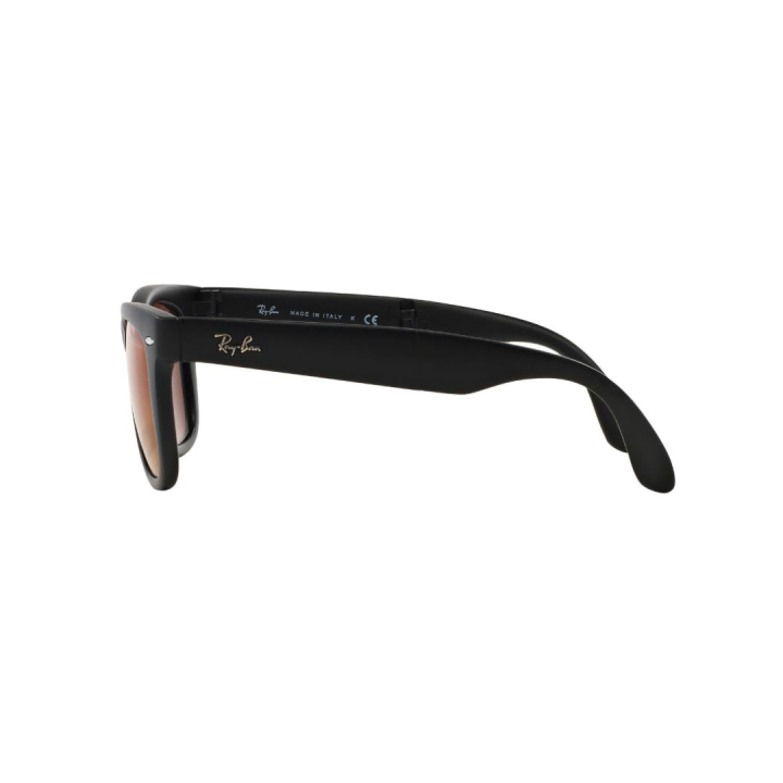 Gafas de sol Ray-Ban RB4105 Wayfarer plegables negras vista lateral