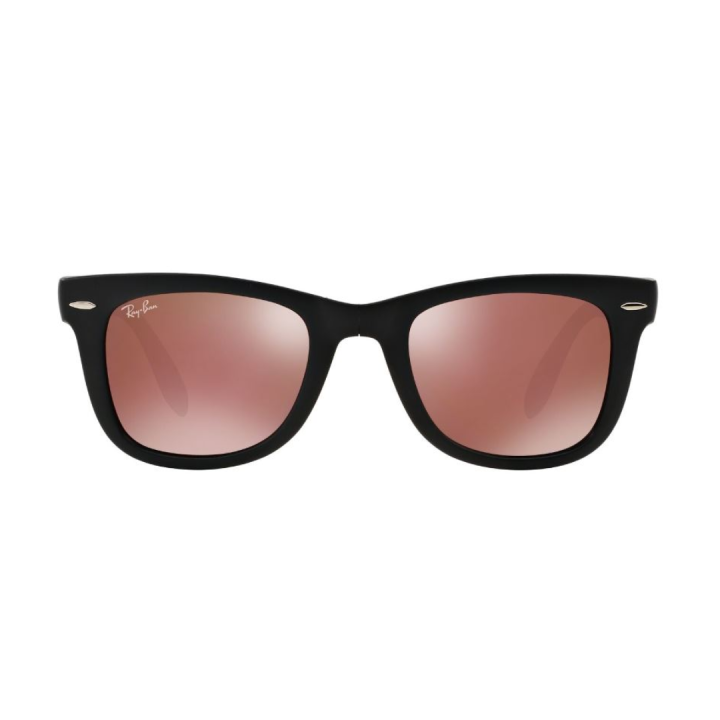 Gafas de sol Ray-Ban RB4105 Wayfarer plegables negras vista frontal
