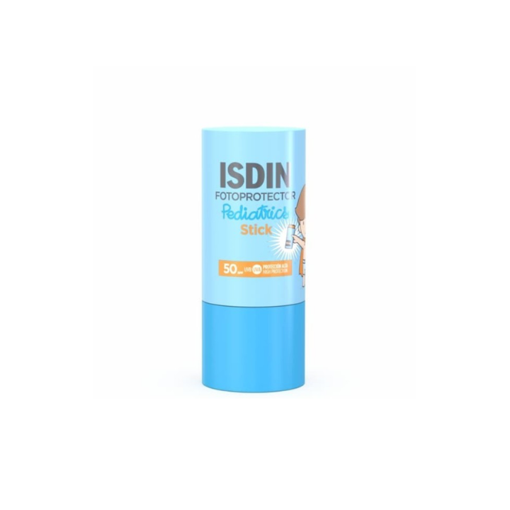 Stick fotoprotector pediátrico ISDIN SPF50 en envase azul vista frontal