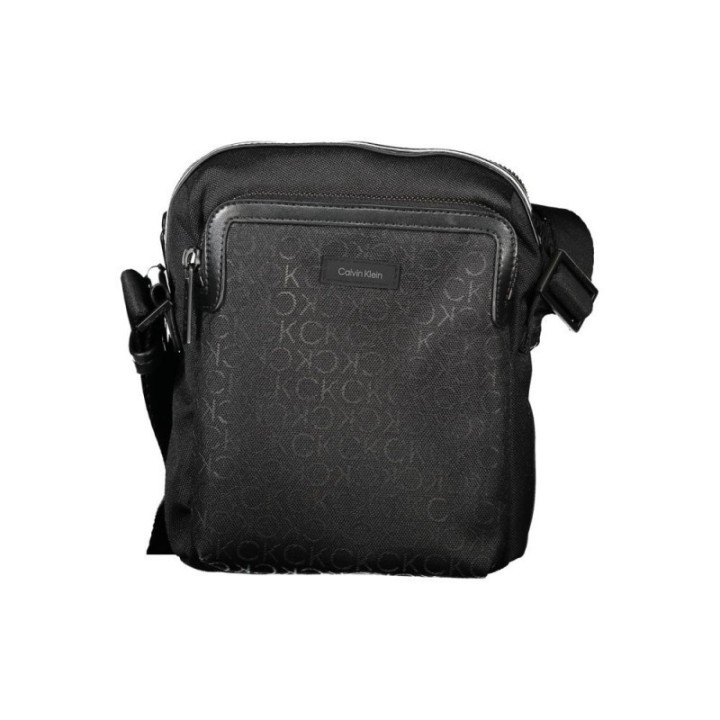 bolso bandolera negro de poliester para hombre calvin klein vista frontal