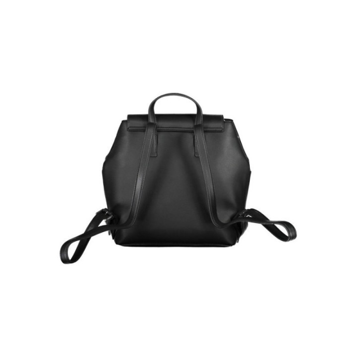 mochila negra de poliéster para mujer calvin klein vista trasera