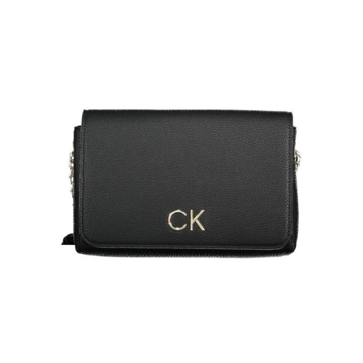 bolso bandolera negro de poliéster para mujer Calvin Klein vista frontal