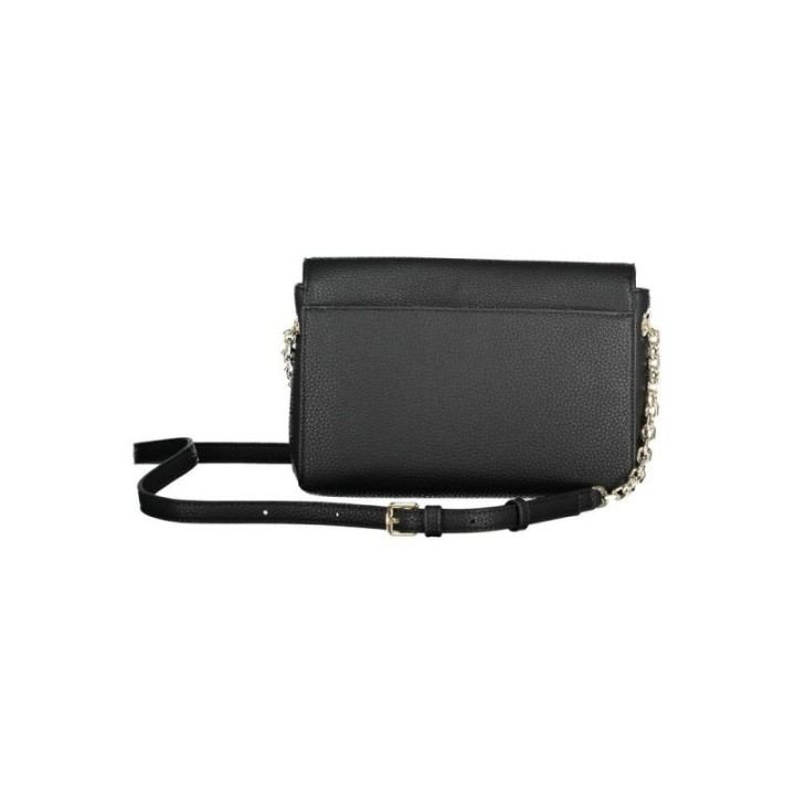 bolso bandolera negro de poliéster para mujer Calvin Klein vista trasera con cadena y correa ajustable
