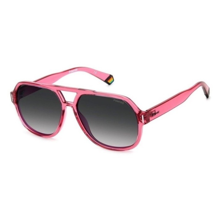 Gafas de sol unisex Polaroid rosa de policarbonato con lentes polarizadas