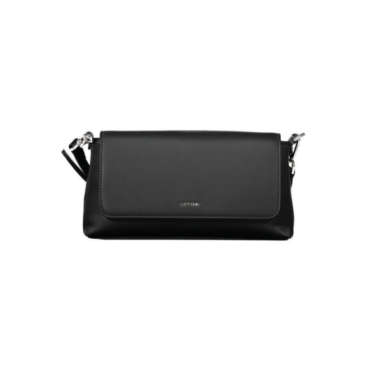 bolso bandolera negro de poliéster para mujer Calvin Klein vista frontal